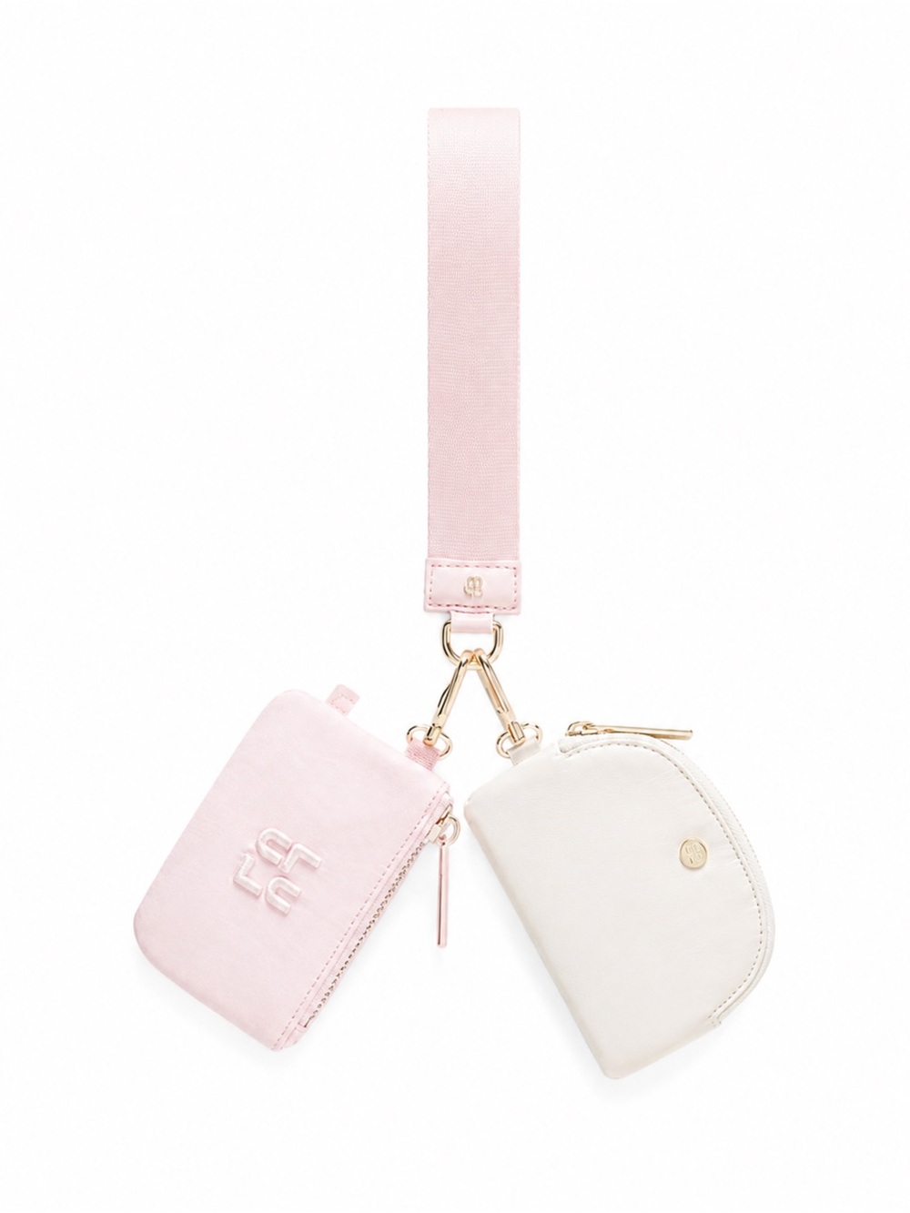 Lululemon athletica Pink and Cream Wristlet Pouch Set - Picture 3 of 3
